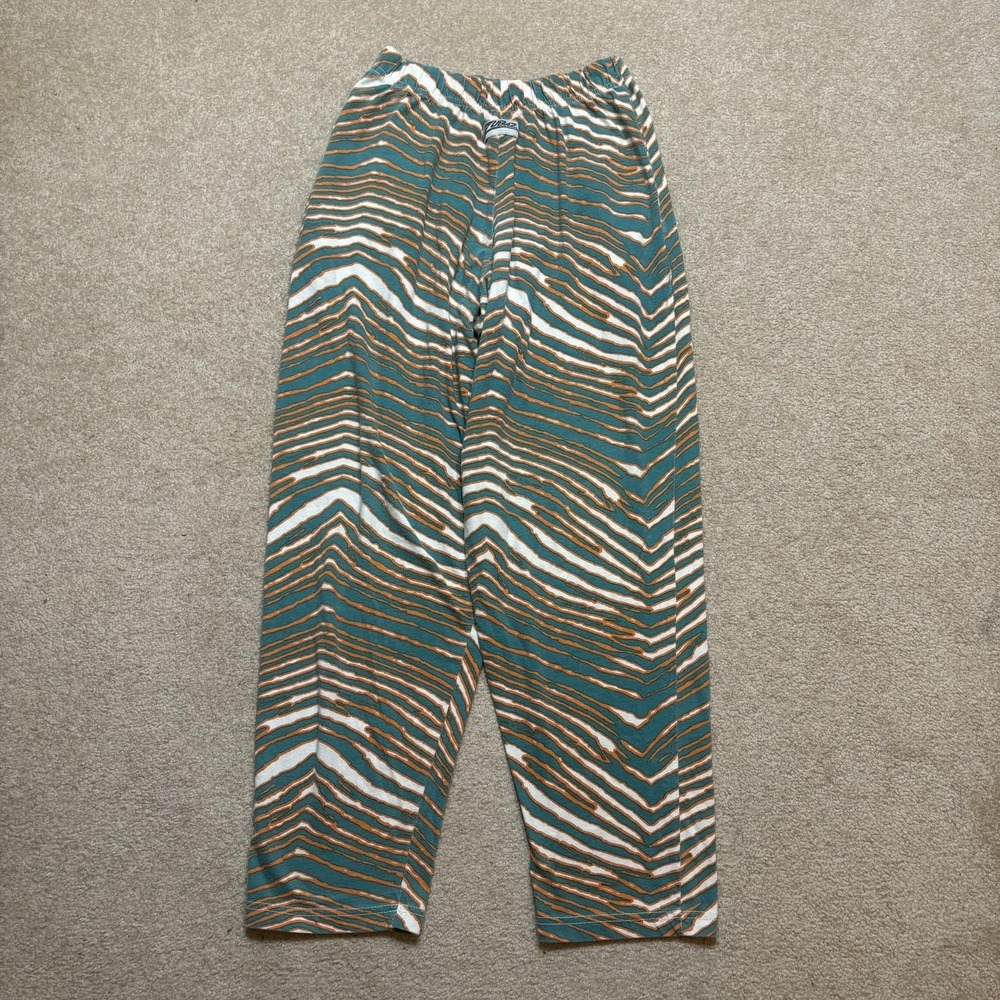 Vtg Zubaz Sweatpants Mens Small Miami Zebra Stripe Elastic Waist Lounge Pants